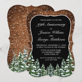 Invitación Aniversario de la Madera de Nieve y el Boda Forest