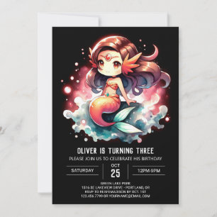 Invitación Aniversario de la magnífica sirena mágica