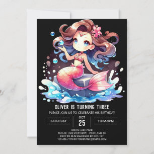 Invitación Aniversario de la magnífica sirena majestuosa