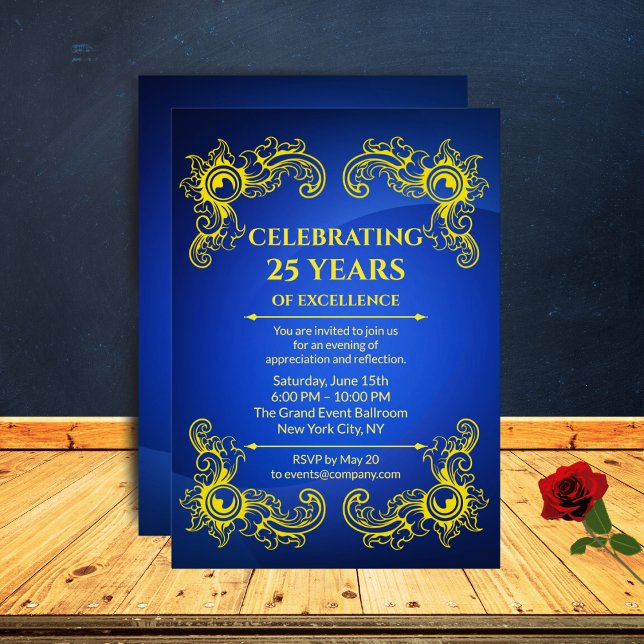Invitación Aniversario de la Marina de Negocios Elegante (Subido por el creador)
