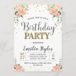 Invitación Aniversario de la Moda Elegante de las Mujeres de<br><div class="desc">Elegante invitación de cumpleaños que incluye peatones y acentos purpurinas de oro. En nuestra tienda de Zazzle se pueden encontrar insertos,  carteles,  juegos y decoraciones a juego. Si busca algún artículo específico,  no dude en ponerse en contacto con nosotros.</div>