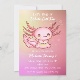 Invitación Aniversario de la muerte de Axolotl rosa