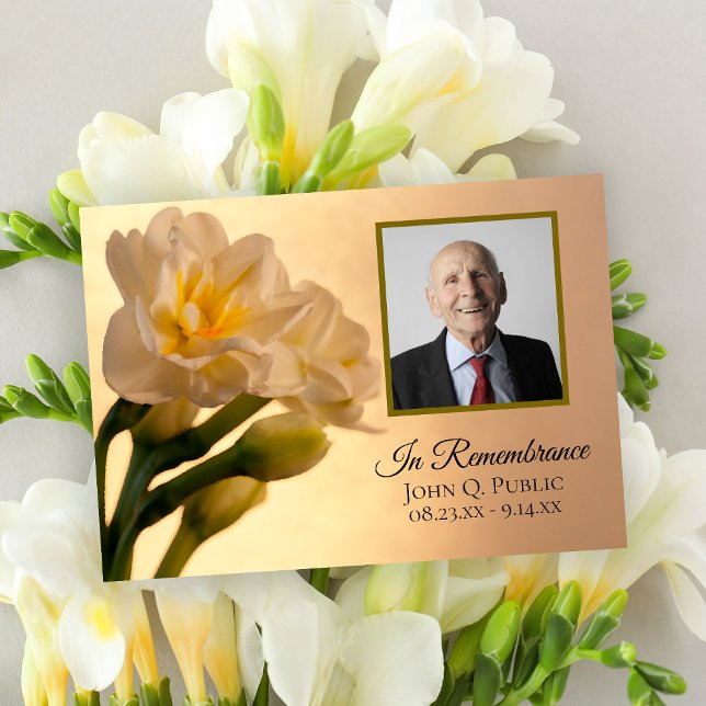 Invitación Aniversario de la Muerte de Flores Blancas de Dobl (Subido por el creador)