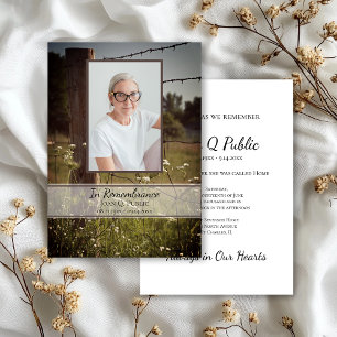 Invitación Aniversario de la Muerte de Flores Silvestres