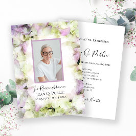 Invitación Aniversario de la muerte de la acuarela de la hidr