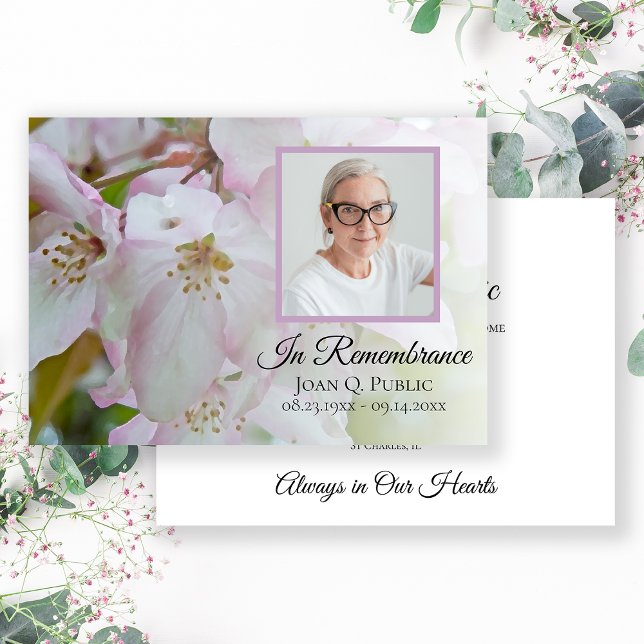 Invitación Aniversario de la muerte de las flores de Apple de (Subido por el creador)