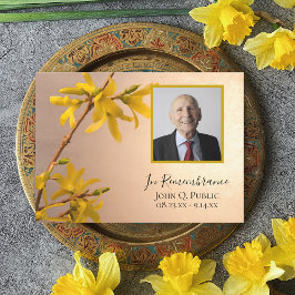 Invitación Aniversario de la Muerte de las Flores de Forsythi