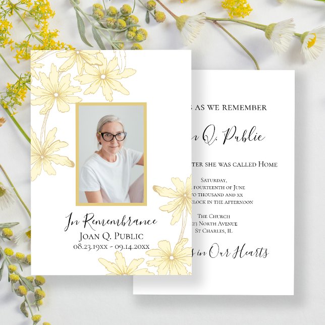 Invitación Aniversario de la muerte de las flores de margarit (Subido por el creador)