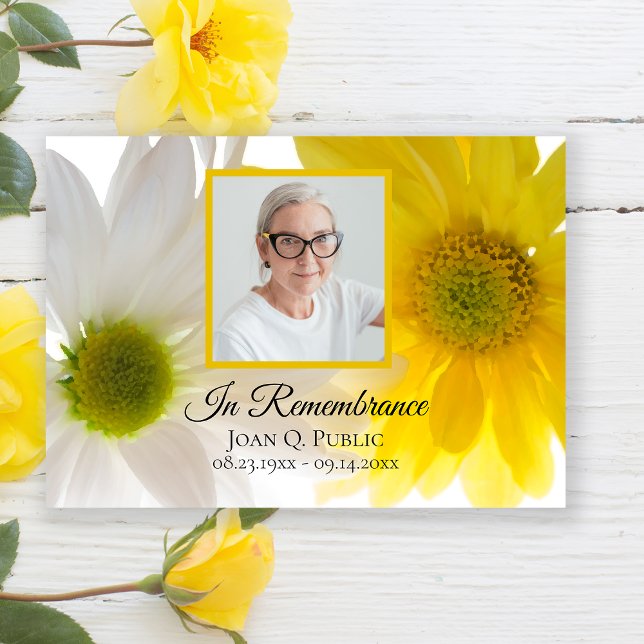 Invitación Aniversario de la muerte de las flores de margarit (Subido por el creador)