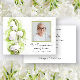 Invitación Aniversario de la Muerte de Lily of Valley Flowers