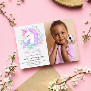Invitación Aniversario de la muerte de niños de fotos de Cute