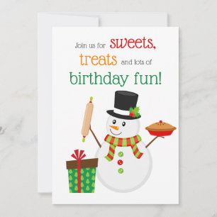 Invitación Aniversario de la muerte de Snowman y Navidades ac