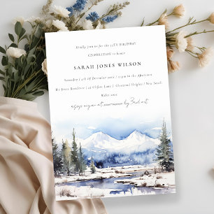 Invitación Aniversario de la natación en invierno de la nieve