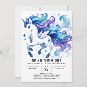 Invitación Aniversario de la natalidad de caballos de los niñ