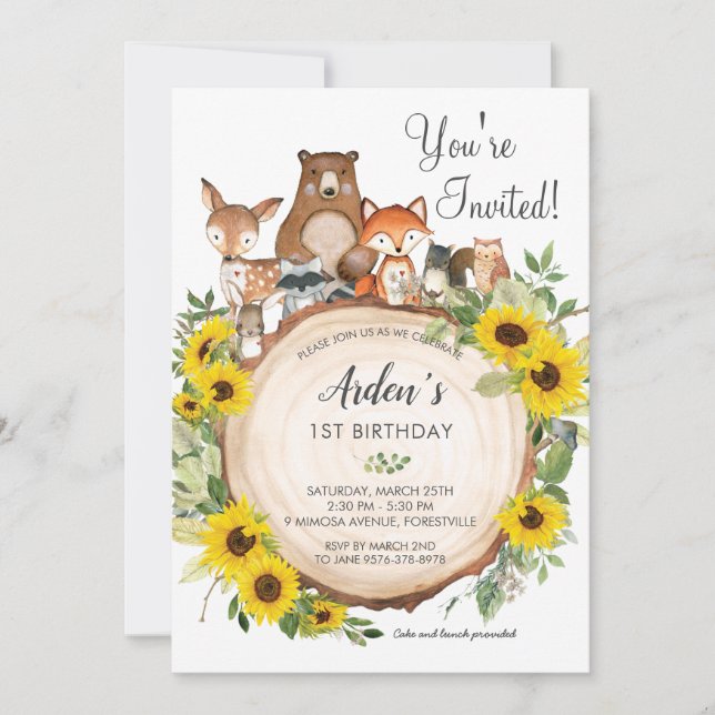Invitación Aniversario de la natalidad de los animales de la  (Anverso)