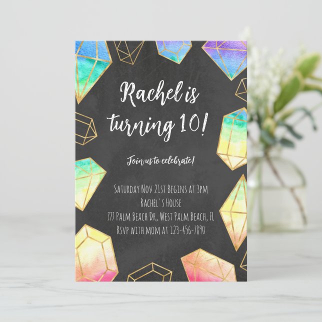 Invitación Aniversario de la natalidad de los Chicas modernos (Anverso de pie)