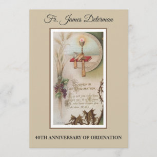 Invitación Aniversario de la ordenación del sacerdote