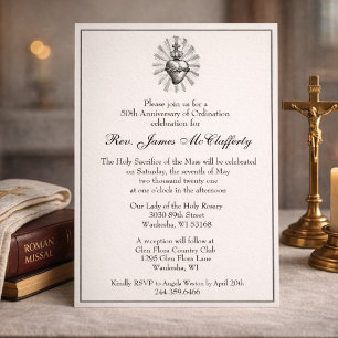 Invitación Aniversario de la Ordenación del Sacerdote Católic