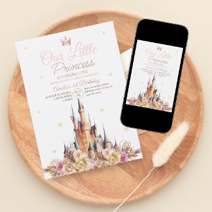 Invitación Aniversario de la Pequeña Princesa del Castillo El