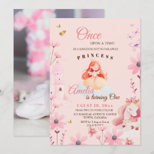 Invitación Aniversario de la princesa Cute Fairytale