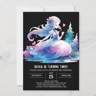 Invitación Aniversario de la princesa de la corona mágica