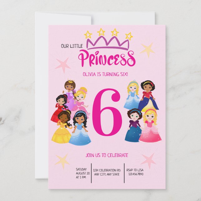 Invitación Aniversario de la Princesa de Oro Rosa (Anverso)