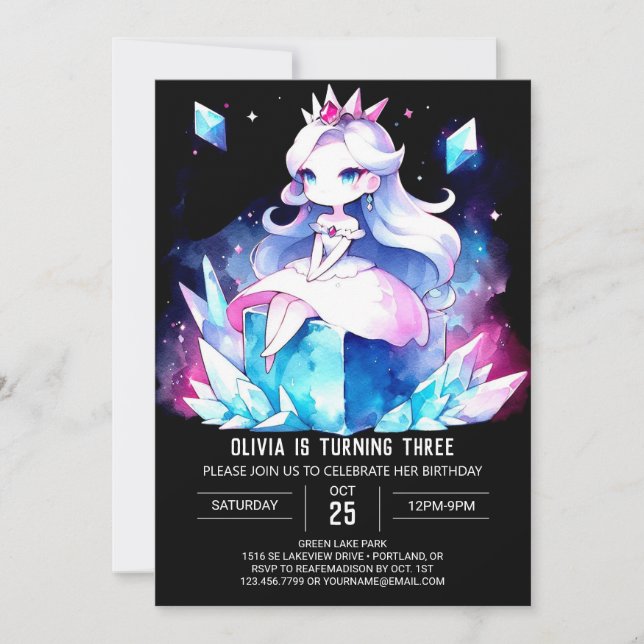 Invitación Aniversario de la Princesa Real de Sueño (Anverso)