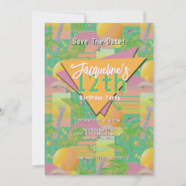 Invitación Aniversario de la puesta de sol de la ola de vapor