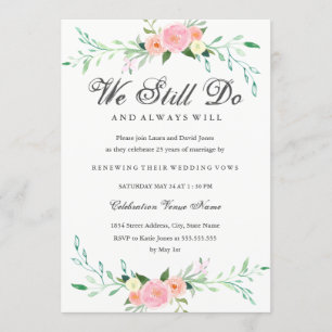 Invitación Aniversario de la renovación de la flor silvestre 