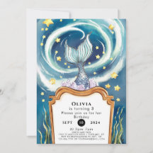 Aniversario de la sirena de los niños bajo el mar