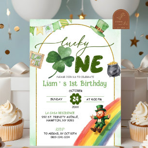 Invitación Aniversario de la Suerte de Uno Sta Patrones