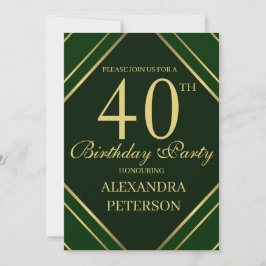 Invitación Aniversario De Las Bandas De Oro Y Verde De Esmera