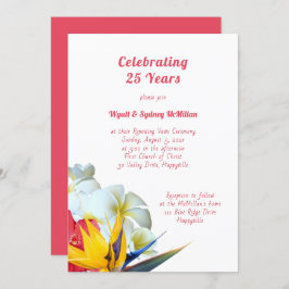 Invitación Aniversario de las flores de Hawai promete ceremon