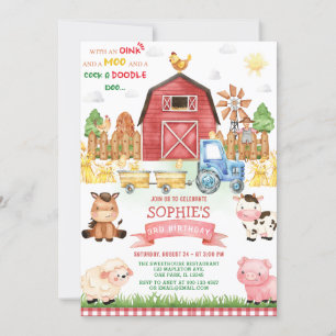 Invitación Aniversario de los animales de granja
