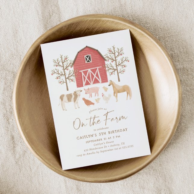 Invitación Aniversario de los animales de granja (Subido por el creador)