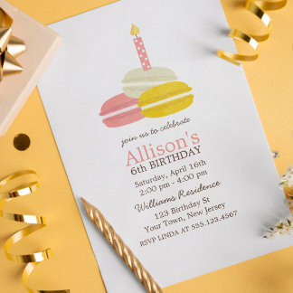 Invitación Aniversario de los Macarones Franceses