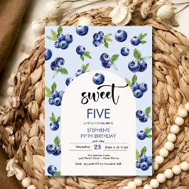 Invitación Aniversario de los niños de los dulces arándanos