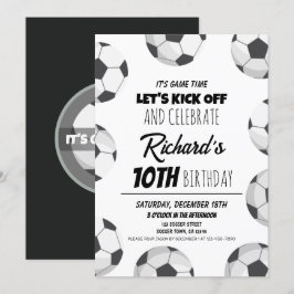 Invitación Aniversario de los niños del deporte de fútbol mod