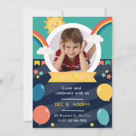 Invitación Aniversario de los niños personalizados