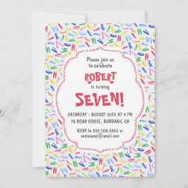 Invitación Aniversario de los niños personalizados del alfabe