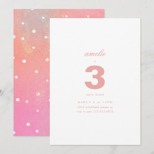 Invitación Aniversario de los niños Personalizados modernos y