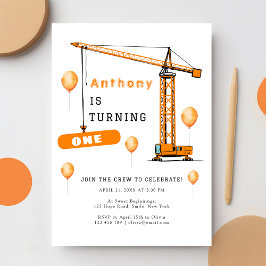 Invitación Aniversario de los niños y adultos de la grúa de l