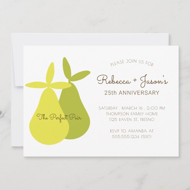 Invitación Aniversario de los Pases Verdes Amarillos Perfecto (Anverso)