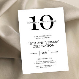 Invitación Aniversario de Negocios Corporativos Moderno Minim