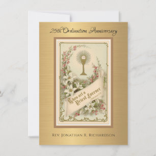 Invitación Aniversario de Ordenación Sacerdote Cat