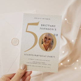 Invitación Aniversario de Oro 50 Elegante 50 cumpleaños