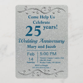 Invitación Aniversario de Plata Clásico