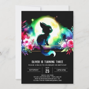 Invitación Aniversario de un Gato Encantado