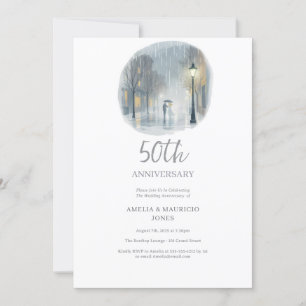 Invitación Aniversario de una boda elegante y romántica en Ci