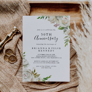 Invitación Aniversario del 50° Aniversario de la Flora Peony